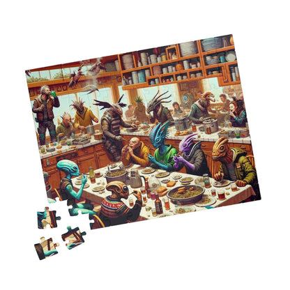 Alien Thanksgiving Puzzle (110, 252, 520, 1014-piece)